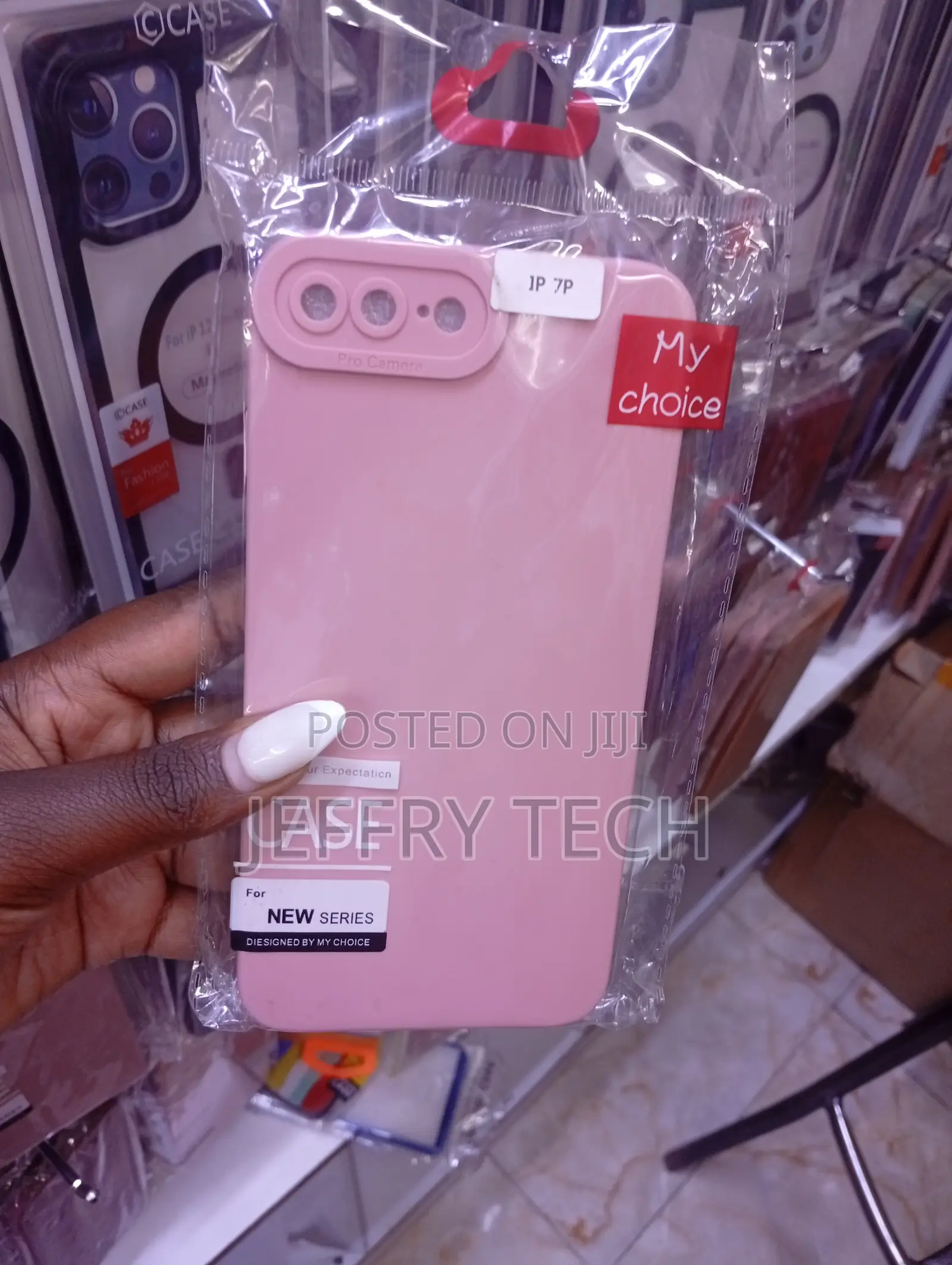 Pink Protective Case Designed for an iPhone 7 Plus