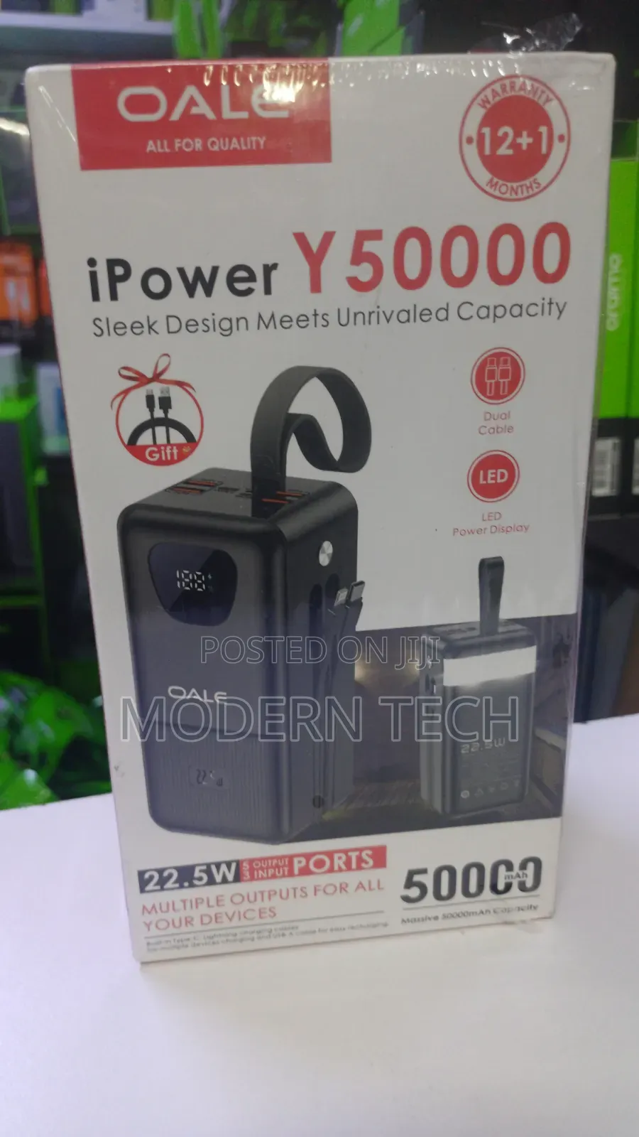 Oale Ipower P50000 Portable Battery Pack Fast Charging Led Display