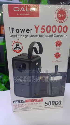 Oale Ipower P50000 Portable Battery Pack Fast Charging Led Display