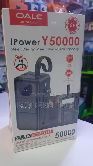 Oale Ipower P50000 Multi-Port Fast Charging Power Bank (22.5w Output)
