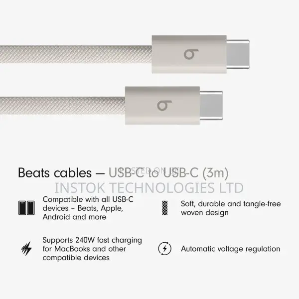 Beats 240w Usb-C to Usb-C Braided Cable 3m
