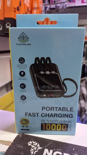 Floating Ark Smartcharge 10,000mah Portable Power Bank With Led Light