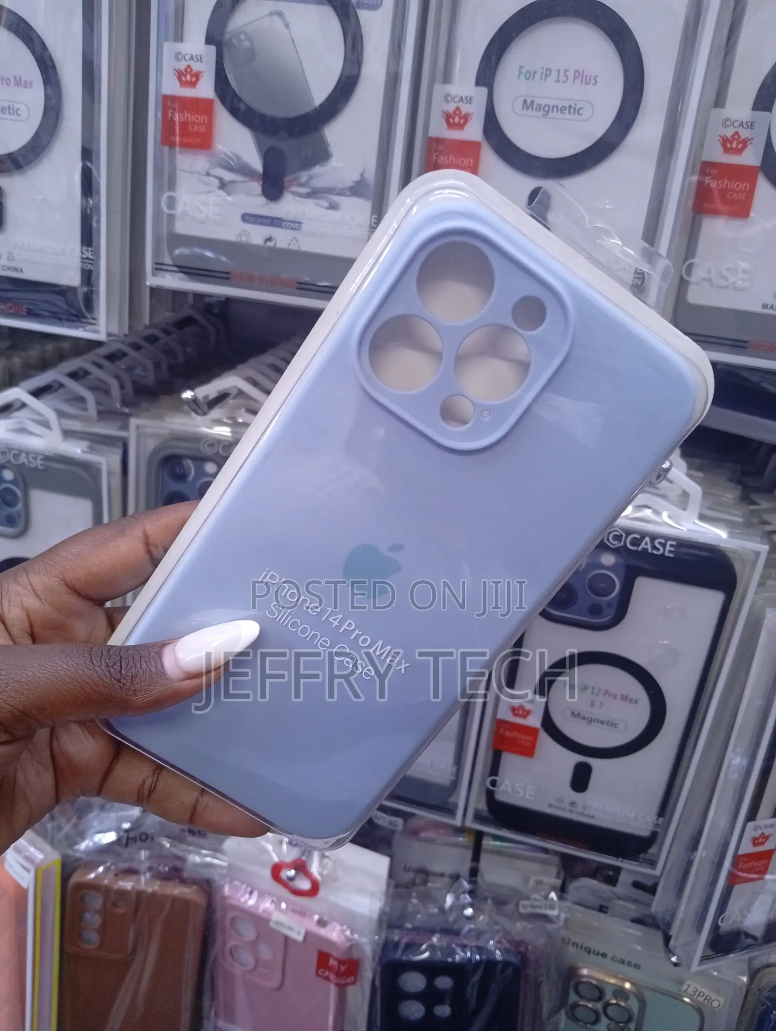 Apple Sky Blue Soft Silicone Case for iPhone 14 Pro Max