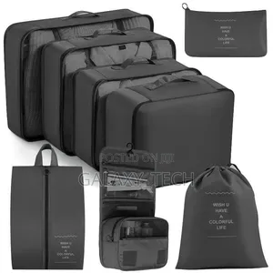 8pcs Travel Organizers for Suitcase With Toiletry Case