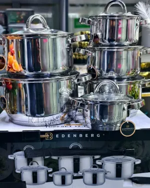 12pcs Edenburg Stainless Steel Cooking Pots Set