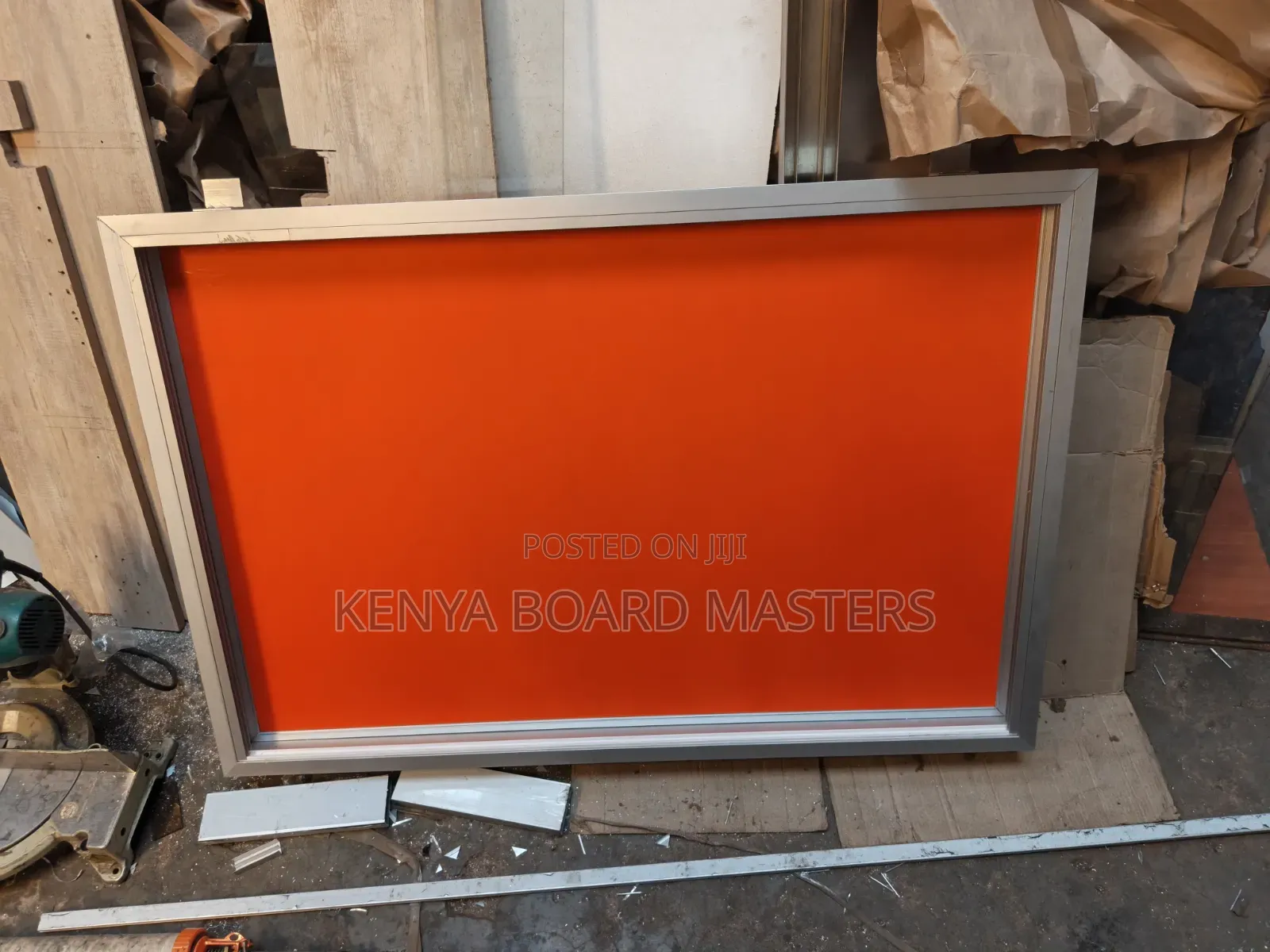 120by 90 Cm Red Locable Notice Board for Office