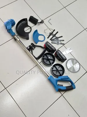 48v Cordless Brush Cutter With Trolley Wheels Rechargeable 2batteries