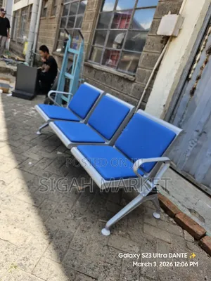 Waiting Blue Office Chair