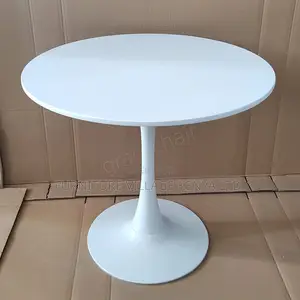 White Round Marble Top Eames Dining Table