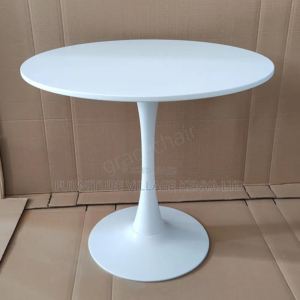 White Round Marble Top Eames Dining Table