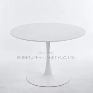 White Round Marble Top Eames Dining Table