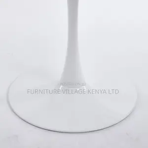 White Round Marble Top Eames Dining Table