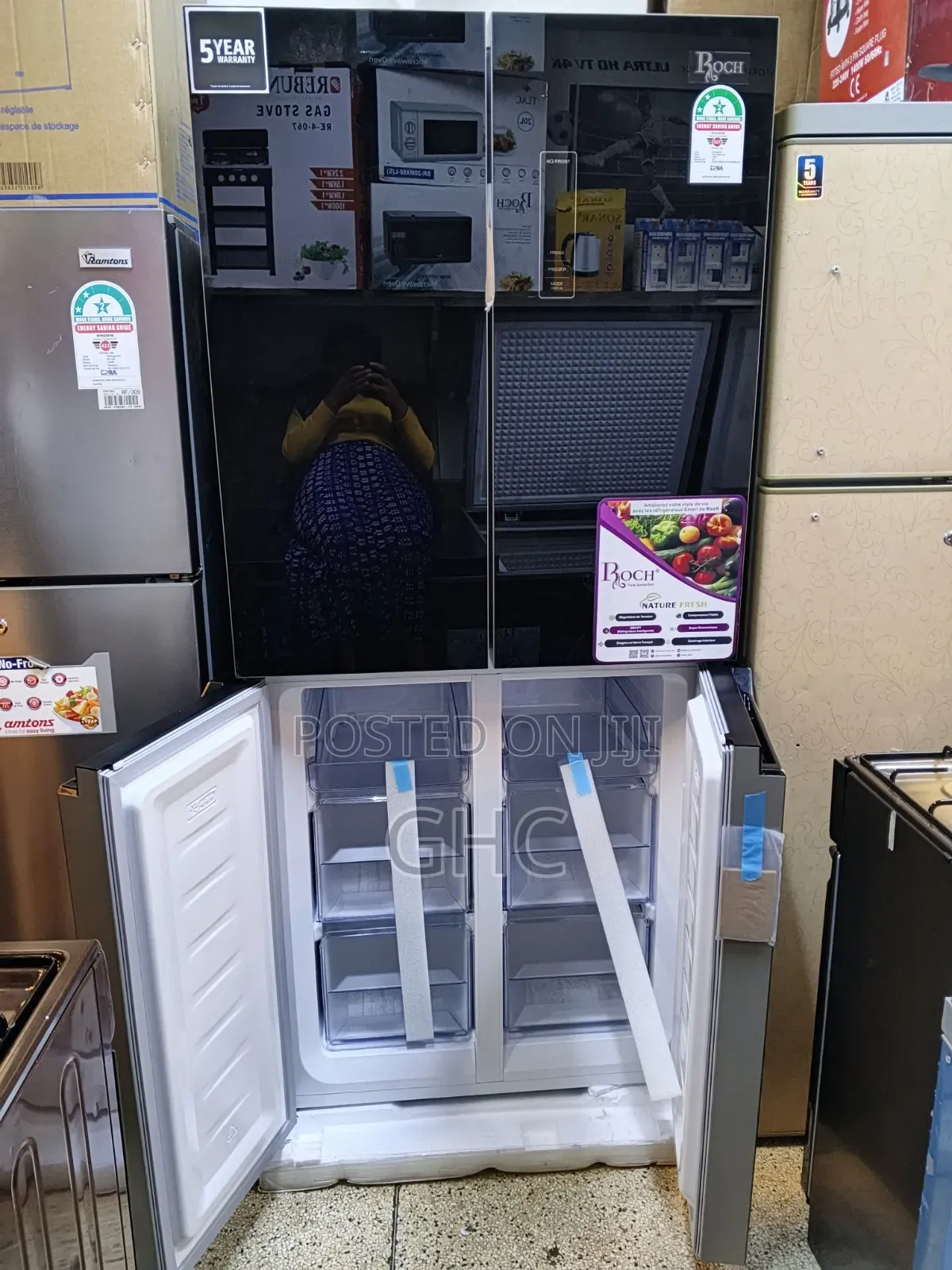 Roch 4-Door Refrigerator (Glass Door)