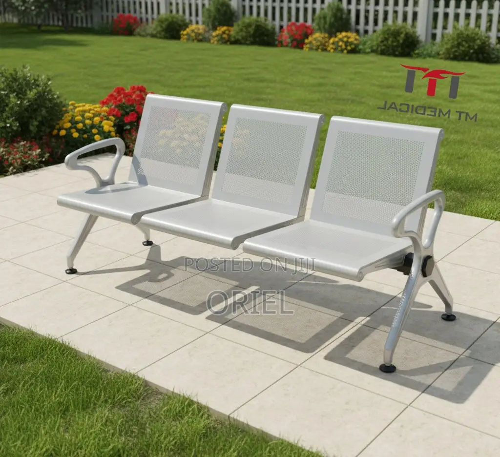 Modern Office Bench : Office Lobby 3-Seater Bench