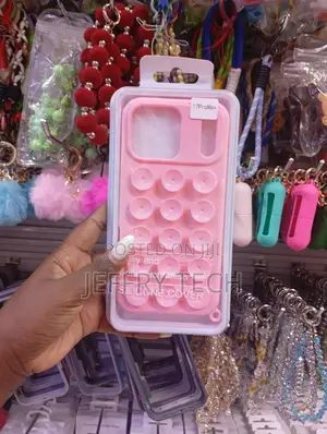 iPhone 17 Pro Max Pink Silicone "Octobuddy" Suction Cup Phone Case
