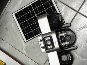 PTZ CCTV Camera System With Triple Lens 4g Sim Model Solar Powered