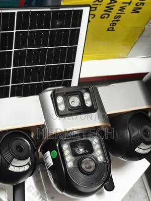 Triple Lens Multi-View Surveillance CCTV 4g Smart Solar Powered Camera