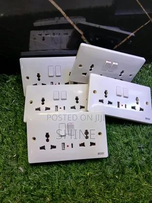 Modern Twin Socket With Usb And Type C Port