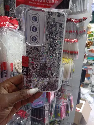 Infinix Hot 60i Glitter Butterfly-Themed Cover