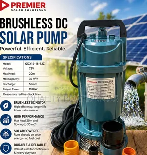 Dc Brushless Solar Pump 1100w 72v