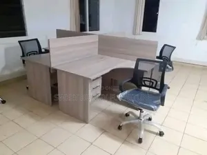 L-Shaped 4-Way Workstation