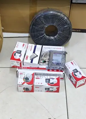 4 Full Colored CCTV Surveillance Camera With One Way Audio Full Kit