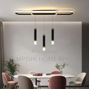 3-Lights Modern Ceiling Pendant Light - Black
