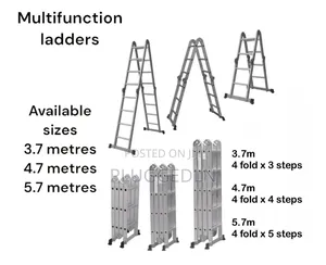 Multifunction Ladder- 3.7 Metres 4 Fold 3 Steps
