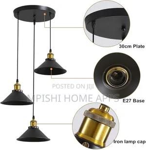 3 Retro Industrial Pendant Lights