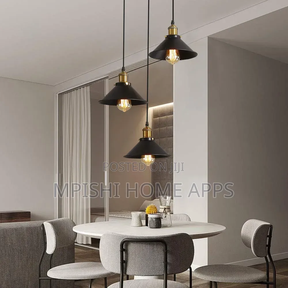 3 Retro Industrial Pendant Lights