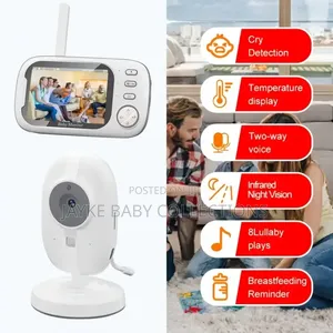 Video Baby Monitor 3.5" – Night Vision Two-Way Talk