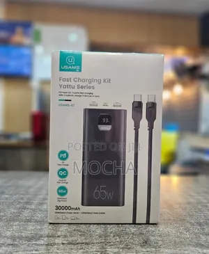 Usams-at 65w Fast Charging Kit 30000mah Laptop Power Bank