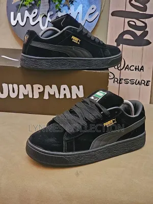 Puma Suede Xl Black Plain Sneakers