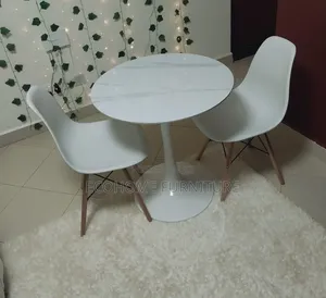 2 Seater White Round Dinning Table