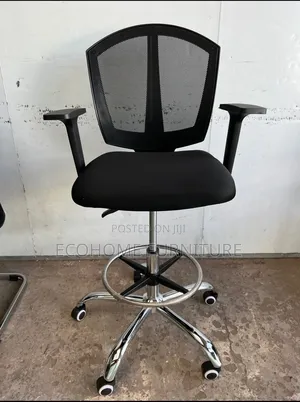 Black Mesh Reception Chair