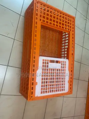 Plastic Chicken Transport Crate for Safely Moving Poultry, Rabbits