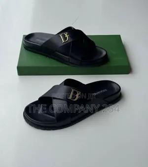 Quality Leather Casual Open Rubber Slides Available