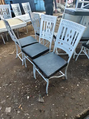 Restaurant Black And White Seats Design