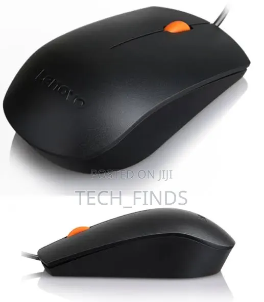 Lenovo 300 Wired Usb Mouse - Black