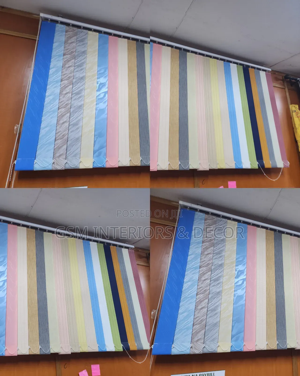 Multicolour Vertical Office Blinders/Curtains