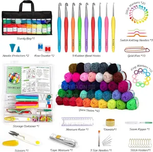 113 Piece Crochet Kit With Yarn Set