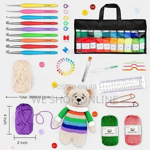 113 Piece Crotchet Kit With Yarn Set