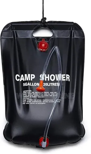 20ltr Solar Camping Water Bag With Detachable Shower Hose and Nozzle
