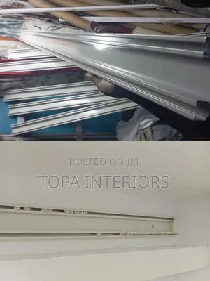 Modern Durable White Aluminium Double Curtain Rail Track Per Metre