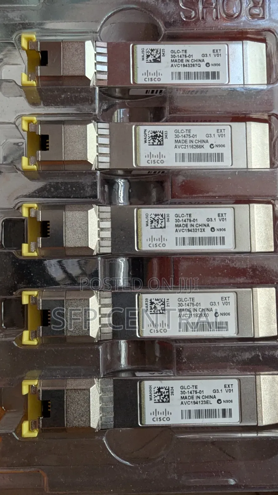 Cisco GLC-Te 1000base-T Standard Copper SFP Transceiver