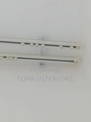 Ceiling Mounted White Aluminium Double Curtain Rail Track