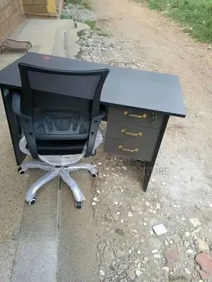 Mesh Office Chair With Vintage Desk