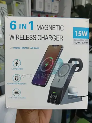 6-in-1 Magnetic Wireless Charging Station Designed for Apple Devices.
