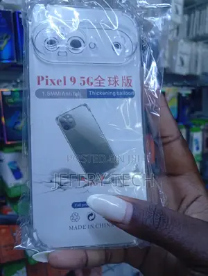 Clear, Transparent Phone Case Designed for the Google Pixel 9 Pro.