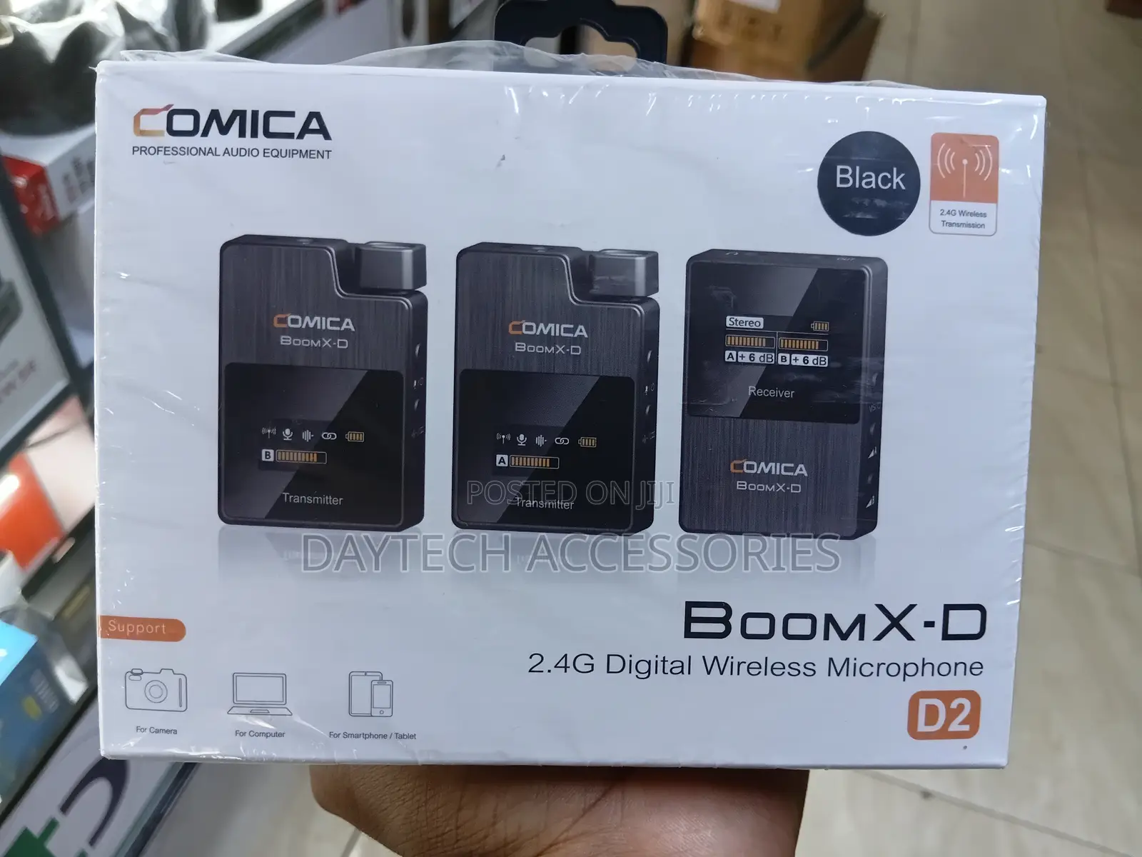 Comica Boomx-D D2 Black 2.4 GHZ Dual Wireless Microphone System